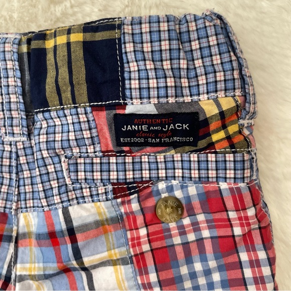 Janie and Jack Patchwork Plaid Shorts, Sz 3 - Picture 3 of 4